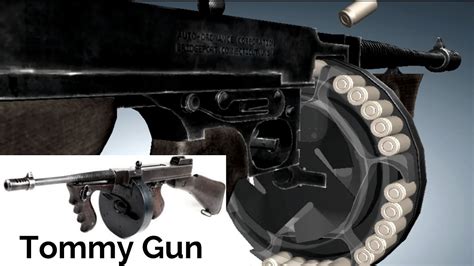 3d Animation The Tommy Gun Thompson Submachine Gun Youtube