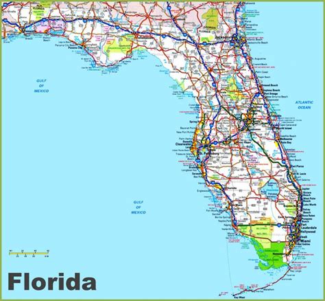 Road map of Florida with cities - Ontheworldmap.com