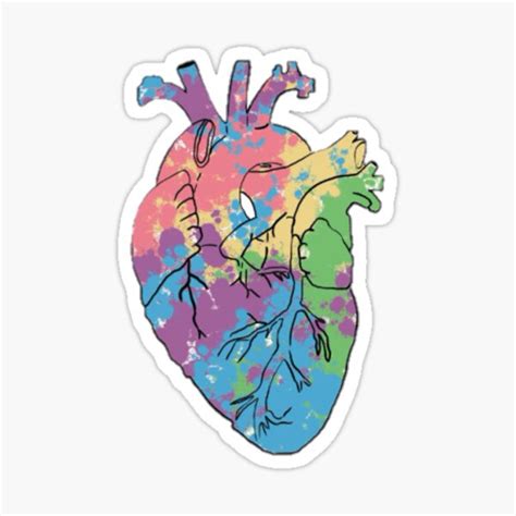 "heart logo" Sticker for Sale by Malgallal | Redbubble