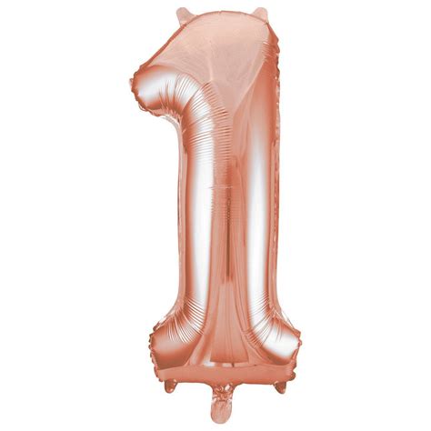 Number 1 Rose Gold Foil Balloon 86cm Party Savers