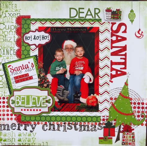 Layout Dear Santa Christmas Scrapbook Christmas Scrapbook Layouts