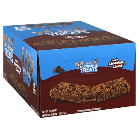 Kellogg's Rice Krispies Treats Crispy Marshmallow Squares, Double Chocolatey Chunk, 12-3 Oz ...