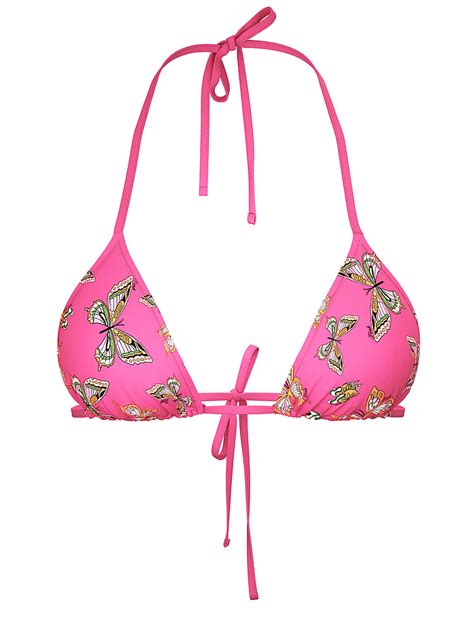 Buy Triangle String Bikini Top Limited Edition Pink Butterfly Order