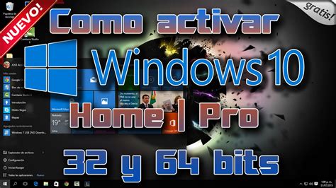 Como Activar Window 10 Home Pro De 32 Y 64 Bits YouTube