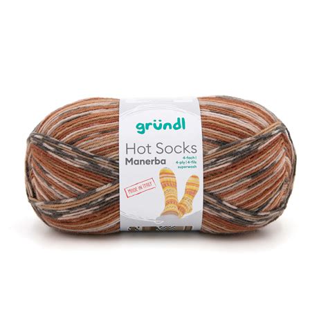 Gründl Wolle Hot Socks Manerba g fach braun beige graubraun natur kaufen Globus Baumarkt