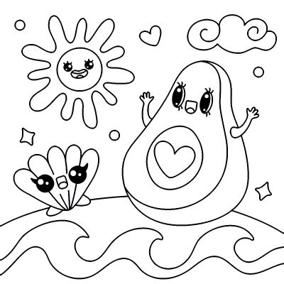 Кавайные раскраски (Kawaii) - Раскраски для детей - распечатать или ...