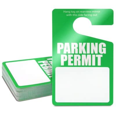 Juvale 50 Pack Green Parking Permit Hang Tags Temporary Hanging Passes