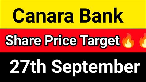 Canara Bank Share News Today Canara Bank Share Target Canara Bank