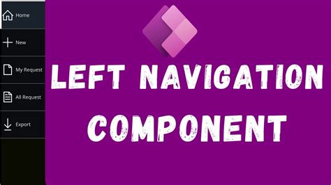 How To Create Left Navigation Component In Powerapps Left Nav Menu In