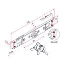 Serrure volet roulant à cylindre rond 2 pivots 7 à 9 mm AA4