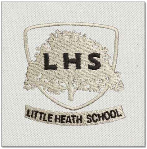 Little Heath School Polo shirt Silver logo