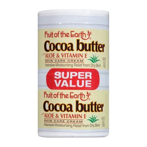 Fruit Of The Earth Cocoa Butter With Aloe And Vitamin E Skin Care Cream 4 Oz 3 Pack