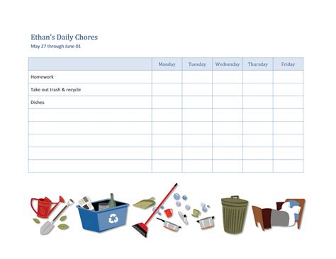 Daily Activity Schedule Template For Your Needs