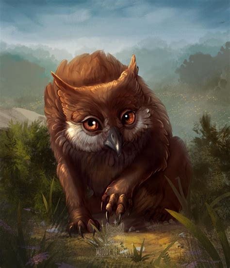 Owlbear By Melody Of Forest Rimaginarybeasts