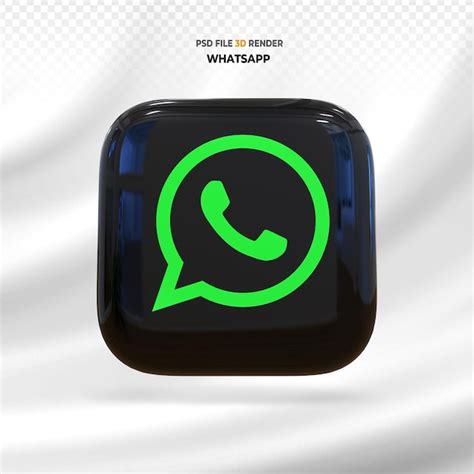 Renderiza O D Do Cone Do Whatsapp Psd Premium