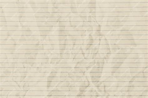 Premium Photo Beige Crumpled Lined Paper Background