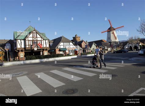 Usa California Windmill Solvang Stock Photo Alamy