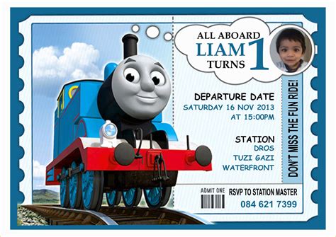 Free Thomas The Train Invitations Template Of 9 Train Birthday