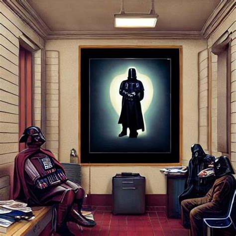 Stabilityai Stable Diffusion Darth Vader By Norman Rockwell And