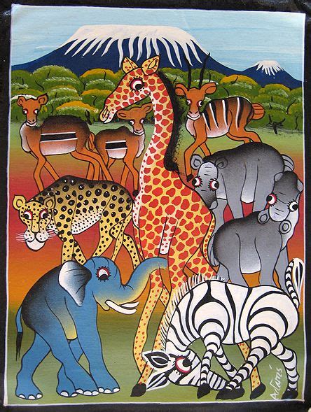 Tinga Tinga Art Safari Art African Art Projects Naive Art