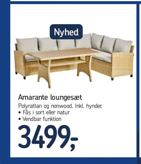 Amarante loungesæt tilbud hos Føtex