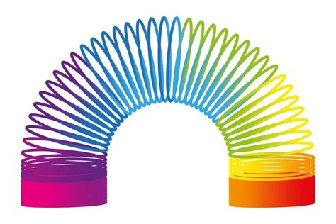 Premium Vector Rainbow Spiral Spring Toy Colored Plastic Kid Toy