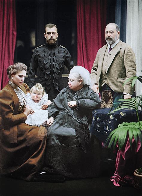 Queen Victoria with Tsar Nicholas II of Russia. Seated on … | Flickr Queen Victoria Family ...