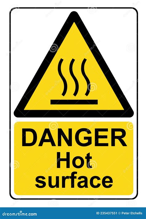 Danger Hot Surface Do Not Touch Symbol Sign Vector Illustration