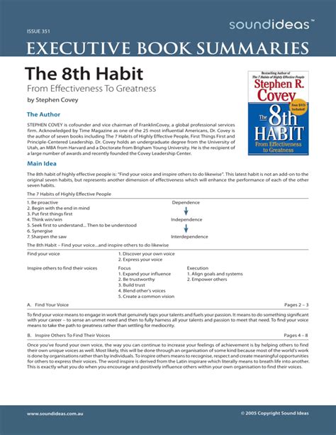 The 8th Habit From Steven Covey Summary