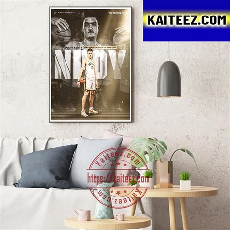 Zach Edey Is National Player Of The Year Of Purdue Basketball Art Decor Poster Canvas - Kaiteez