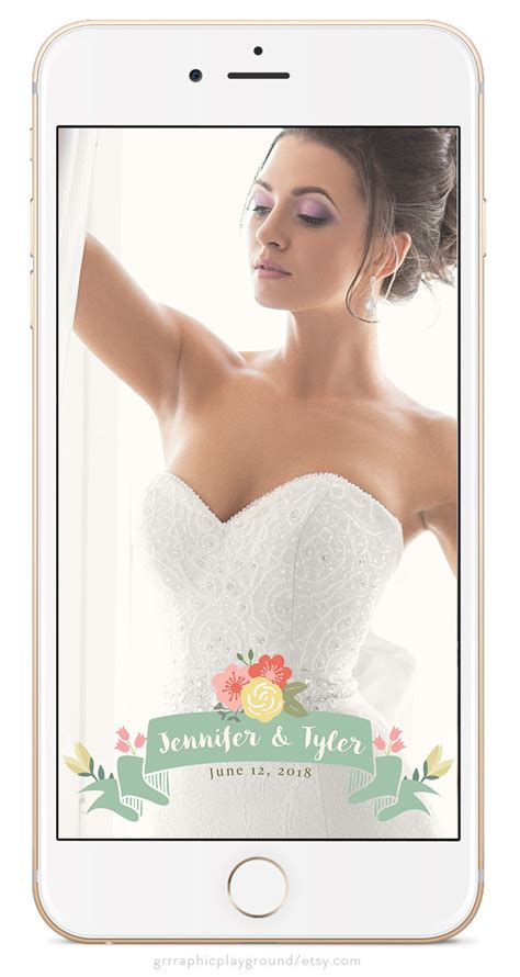 Wedding Snapchat Geofilter Etsy