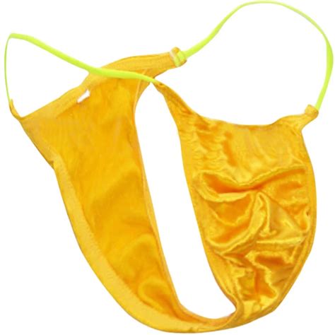 Aliexpress Buy Hot Sexy Men Thongs Bikini String Waist Shiny Soft Mini Package Does
