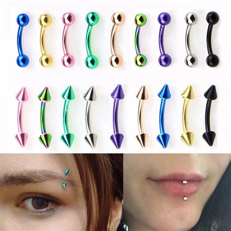 Pcs Surgical Steel Labret Lip Piercing Kit Jewelry Punk Round Taper