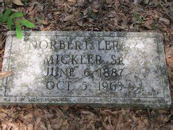 Norbert Leroy Mickler Sr 1887 1963 Mémorial Find a Grave