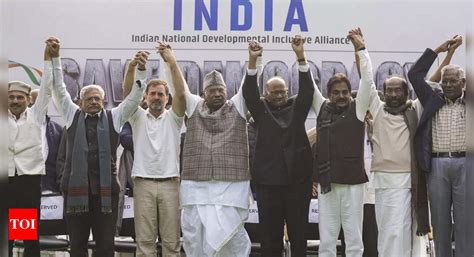 Save Democracy India Bloc Leaders Stage Protest Over Mass Suspension