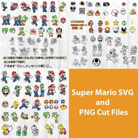 Super Mario Svg And Png Cut Files For Cricut And Silhouette