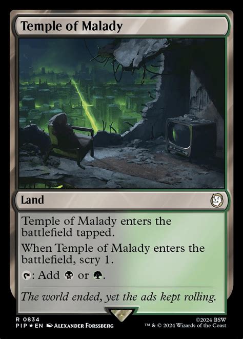 Temple Of Malady Universes Beyond Fallout Foil Commander Card