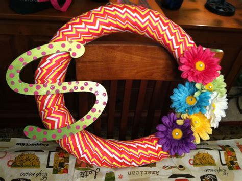 Spring Wreath with Ribbon and Flowers