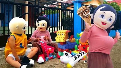 Drama Badut Lucu Jual Mainan Bersama Kak Ros Dan Upin Youtube