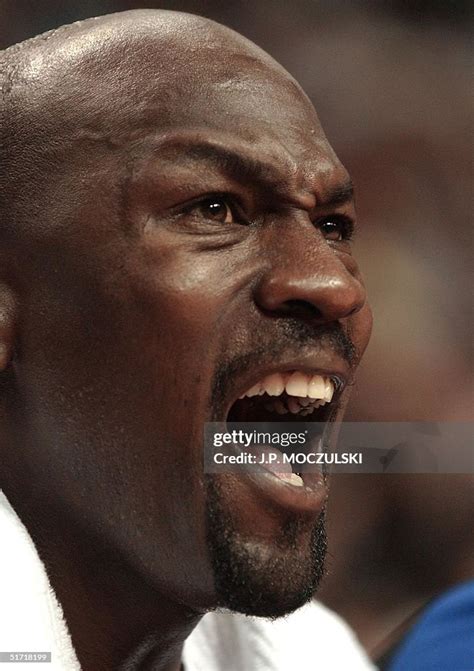 Washington Wizards Forward Michael Jordan Yells Foul From The Bench