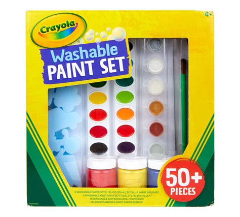 Washable Paint Set For Kids 50 Pieces Crayola