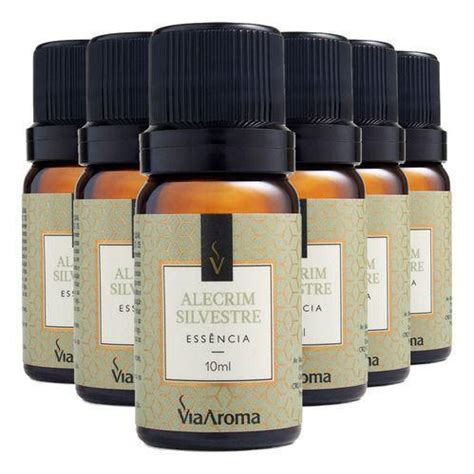 Essência Alecrim Silvestre 6 X 10ml Via Aroma Essência para