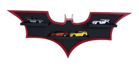 Mini Prateleira Batman Para Hot Wheels Carrinhos Vermelho Parcelamento Sem Juros