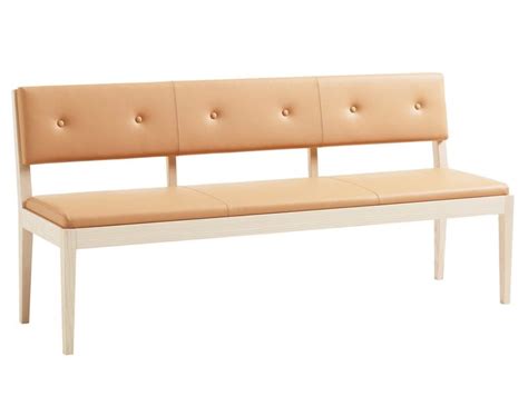 Upholstered Leather Bench Facile Leather Bench Seating By Karl