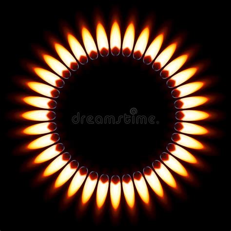 Natural Gas Flame Stock Vector Illustration Of Stove 16860828