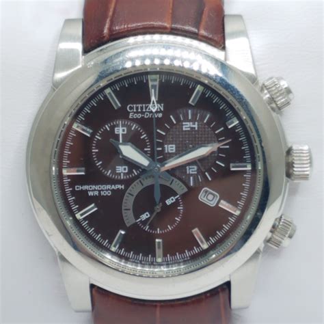 Buy The Citizen Eco Drive H500 S049628 Chandler Chronograph Brown