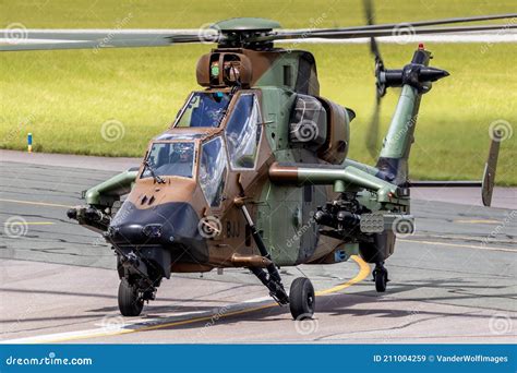 French Army Eurocopter Airbus Ec 665 Tiger Attack Helicopter At The