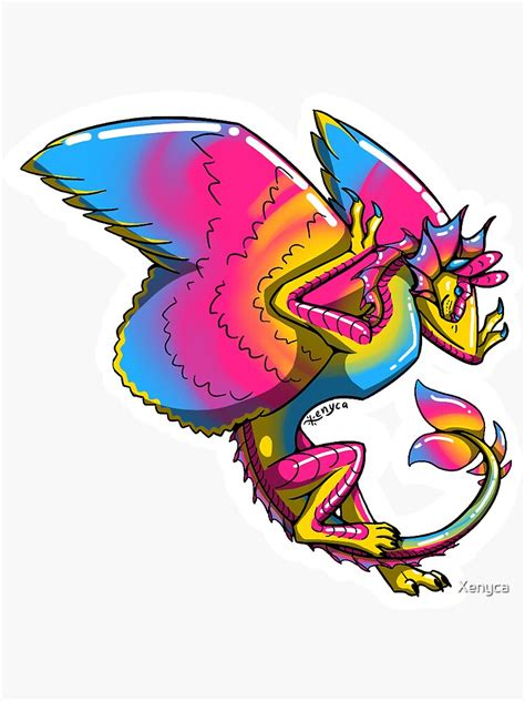 Pan Pride Dragon Sticker For Sale By Xenyca Redbubble