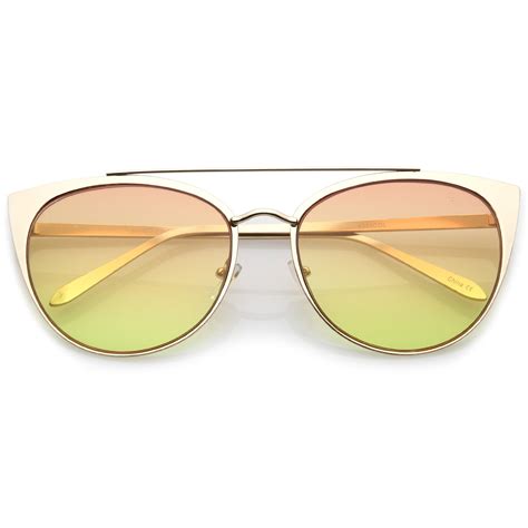 Womens Oversize Laser Cut Cat Eye Sunglasses Zerouv