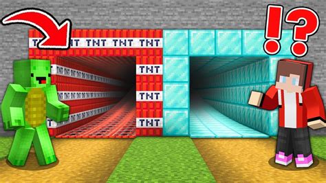 JJ And Mikey Found SECRET TUNNELS TNT Vs DIAMOND In Minecraft Maizen